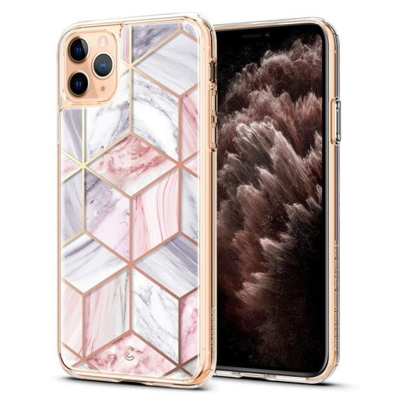 Spigen Ciel Etoile Marble iPhone 11 Pro Max hátlap, tok, rózsaszín