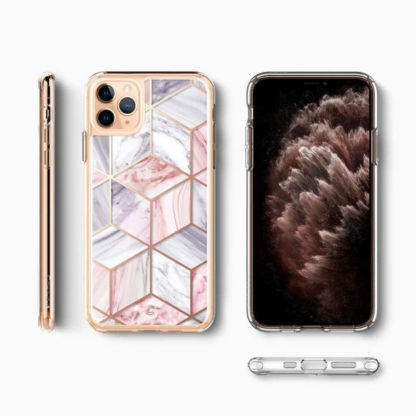 Spigen Ciel Etoile Marble iPhone 11 Pro Max hátlap, tok, rózsaszín