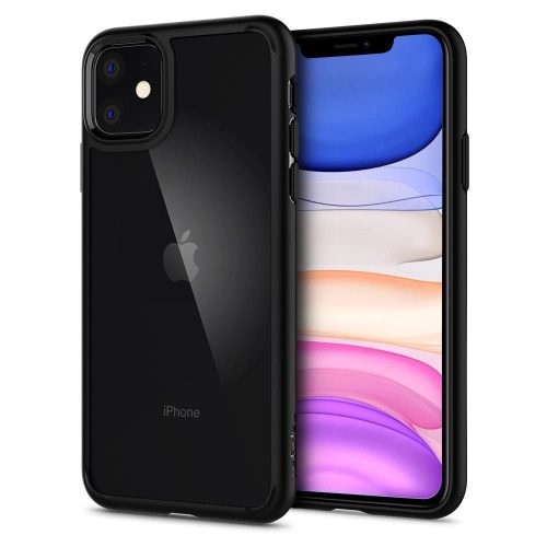 Spigen Ultra Hybrid tok iPhone 11 matt, fekete