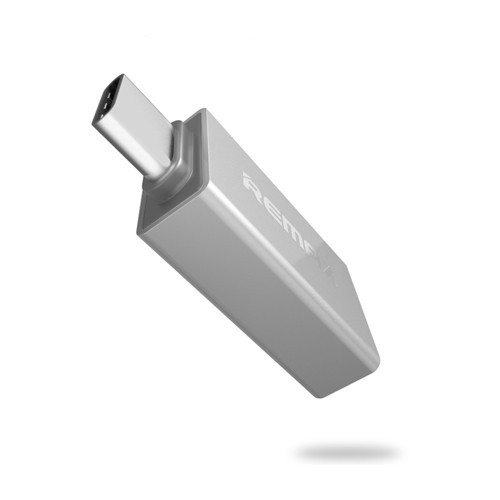 Remax OTG host USB 3.0 - USB Type-C átalakító adapter, ezüst