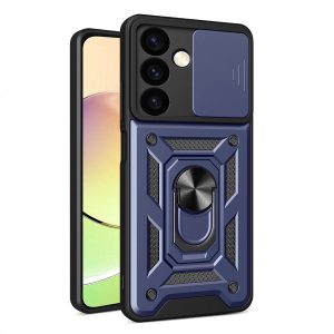 Hybrid Armor Camshield Samsung Galaxy A15 4G/5G ütésálló hátlap, tok, sötétkék