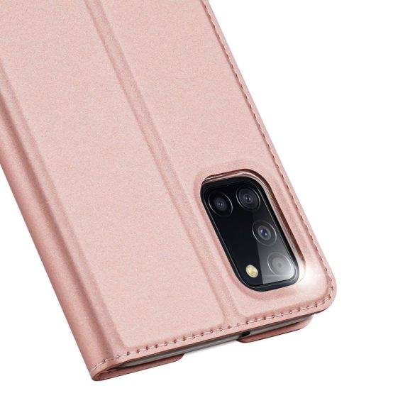 Dux Ducis Skin Pro Samsung Galaxy A31 oldalra nyíló tok, rozé arany