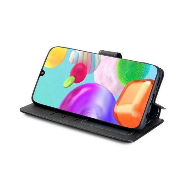 Tech-Protect Wallet Samsung Galaxy A31 eredeti bőr, oldalra nyíló tok, fekete