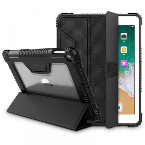 Nillkin Armor Leather iPad 7/8 10.2 (2019/2020) oldalra nyíló okos tok, fekete