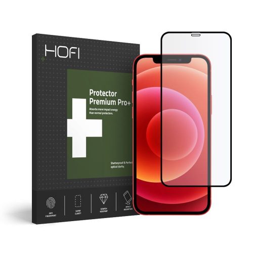 Hofi Glass Pro+ iPhone 12 Mini Full Glue kijelzővédő edzett üvegfólia (tempered glass) 9H keménységű, fekete