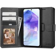   Tech-Protect Wallet Samsung Galaxy A55 5G oldalra nyíló tok, fekete