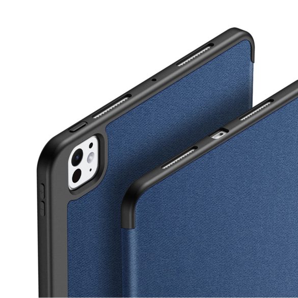 Ducis Domo Flip Smart sleep case Xiaomi Pad 6/6Pro oldalra nyíló tok, sötétkék