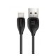 Remax Lesu RC-050a USB Type-C adat- és töltőkábel, 1m, fekete