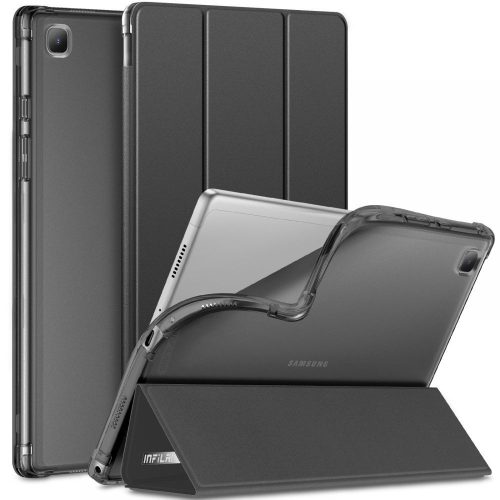 Infiland Smart Stand Samsung Galaxy Tab A7 10.4 T500/T505 (2020) oldalra nyíló tok, fekete