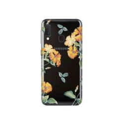   Casegadget Samsung Galaxy A20e sárga virágok mintás, hátlap, tok, színes