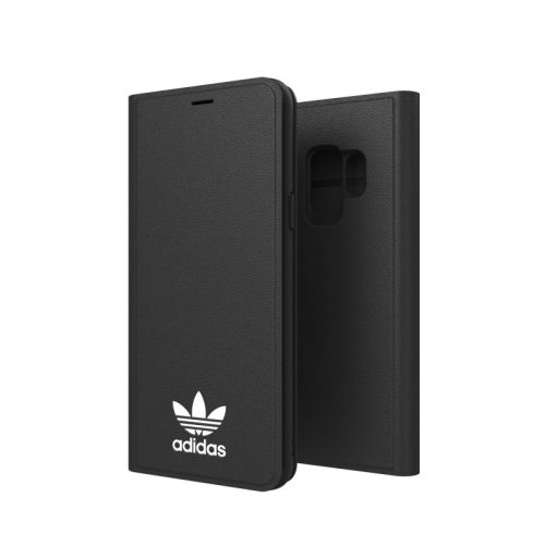 Adidas Originals New Basics Booklet Samsung Galaxy S9 oldalra nyíló tok, fekete-fehér