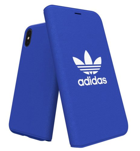 Adidas Original Adicolor Booklet iPhone X/Xs oldalra nyíló tok, kék