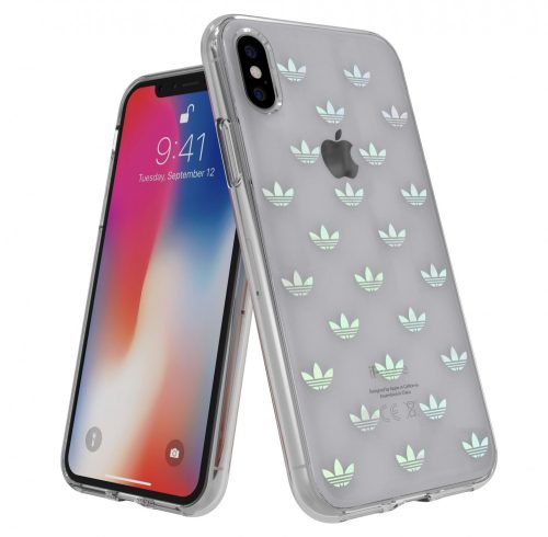 Adidas Original Clear Snap Case iPhone X/Xs hátlap, tok, átlátszó-színes