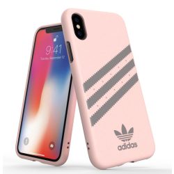   Adidas Original Gazelle iPhone X/Xs hátlap, tok, rózsaszín-ezüst