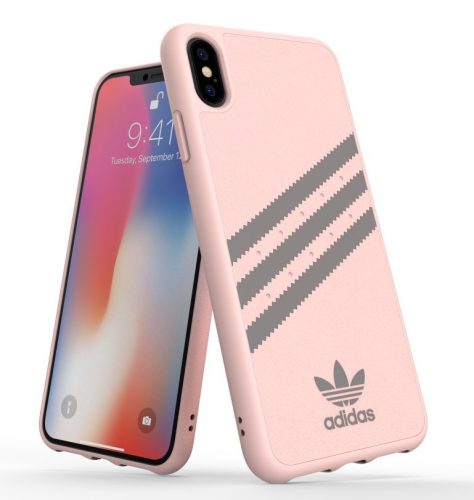 Adidas Original Gazelle iPhone Xs Max hátlap, tok, rózsaszín-ezüst