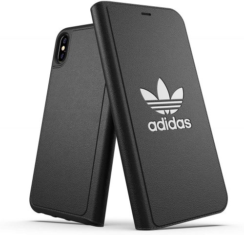 Adidas Original Booklet Adicolor iPhone X/Xs, oldalra nyíló tok, fekete