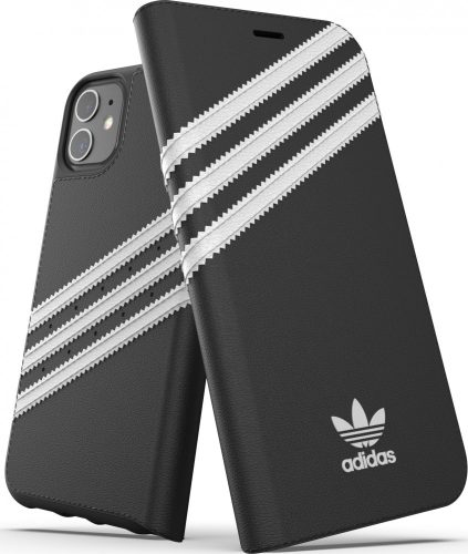 Adidas Original Booklet Case iPhone 11 Pro Max oldalra nyíló tok, fekete-fehér