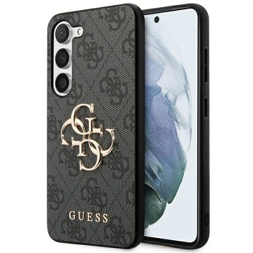 Guess GUHCS23S4GMGGR Samsung Galaxy S23 hátlap, tok 4G Big Metal Logo, szürke