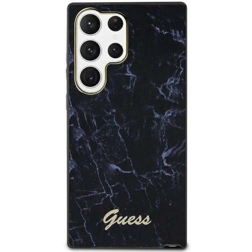 Guess GUHCS23LPCUMAK Samsung Galaxy S23 Ultra hátlap, tok Marble, fekete