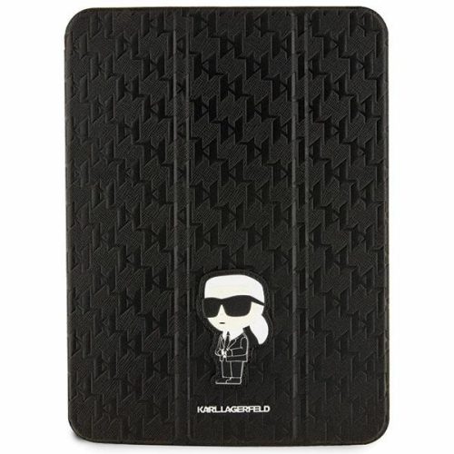 Karl Lagerfeld KLFC11SAKHPKK Saffiano Monogram Ikonik iPad 10.9" Folio Magnet Allover Cover tok, fekete