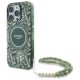 Guess GUHMP16XHCPOFPA iPhone 16 Pro Max, 6.9"tok, zöld hardcase IML Flowers Allover Electro With Pearl Strap MagSafe