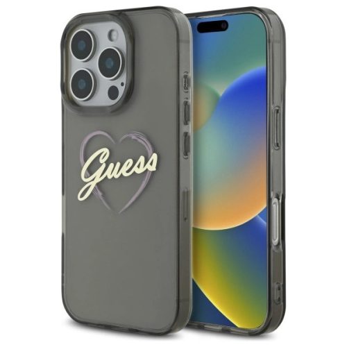 Guess GUHCP16XHCHGSPK iPhone 16 Pro Max 6.9" tok, fekete IML Heart