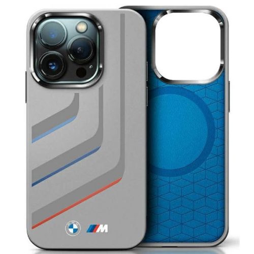 BMW BMHMP16X23SLIG iPhone 16 Pro Max, 6.9" tok, szürke hardcase Silicone Turning Lines MagSafe