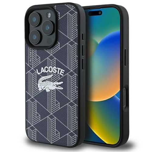 Lacoste LCHMP16LPIGV iPhone 16 Pro 6.3" tok, kékhardcase Monogram Vintage Logo MagSafe