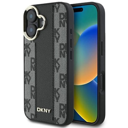 DKNY DKHMP16SPCPVSLK iPhone 16 6.1" tok, fekete Checketok, piros Pattern Magsafe