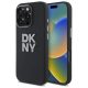 DKNY DKHCP16LSMCBSK iPhone 16 Pro 6.3", tok, fekete Liquid Silicone Metal Logo