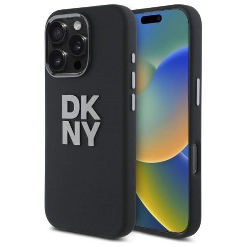 DKNY DKHCP16XSMCBSK iPhone 16 Pro Max, 6.9" tok, fekete Liquid Silicone Metal Logo