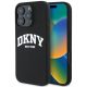 DKNY DKHMP16LSNYACH iPhone 16 Pro 6.3" tok, fekete Silicone White Printed Logo MagSafe