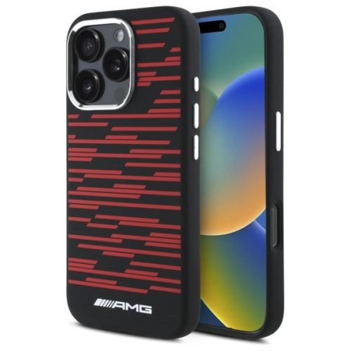 AMG AMHMP16L24SSRRK iPhone 16 Pro 6.3", tok, fekete Silicone Graphics MagSafe