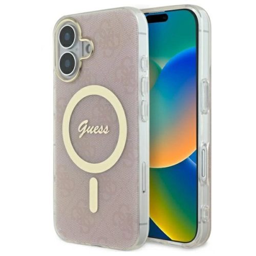 Guess GUHMP16MH4STP iPhone 16 Plus 6.7", tok, rózsaszín hardcase IML 4G MagSafe