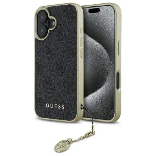 Guess GUHCP16MGF4GGR iPhone 16 Plus 6.7", tok, fekete 4G Charms Collection