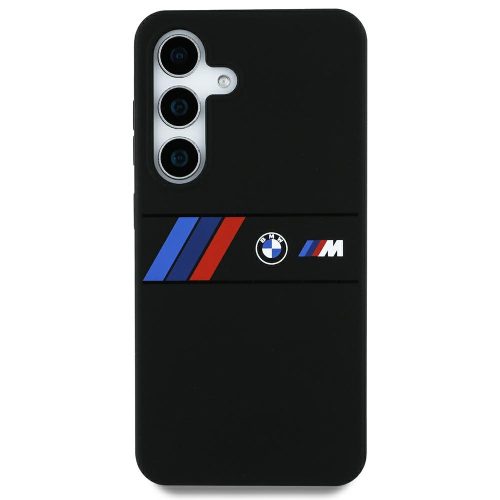 BMW Silicone Middle Tricolor Stripes MagSafe Samsung Galaxy S25 Ultra tok, fekete