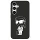 Karl Lagerfeld Silicone Graffiti Ikonik Printed Logo MagSafe Samsung Galaxy S25 Ultra tok, fekete