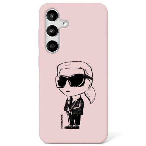 Karl Lagerfeld Silicone Graffiti Ikonik Printed Logo MagSafe Samsung Galaxy S25 Ultra tok, rózsaszín