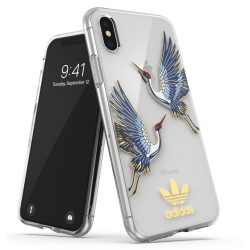   Adidas Original Clear Case Birds iPhone X/Xs hátlap, tok, mintás, átlátszó-színes