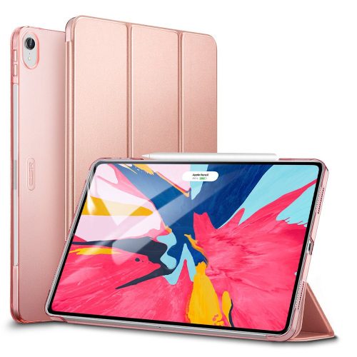 ESR Yippee Series iPad Pro 12.9 (2018) oldalra nyíló okos tok, rozé arany