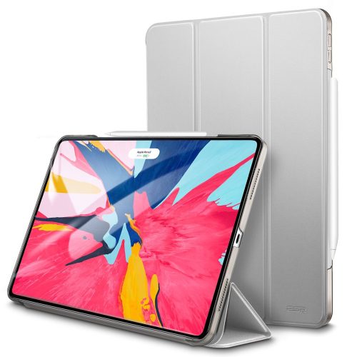 ESR Yippee Series iPad Pro 12.9 (2018) oldalra nyíló okos tok, ezüst