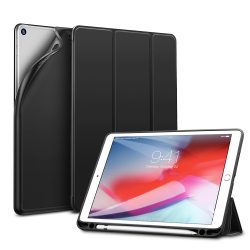   ESR iPad Air 10.5 (2019)/iPad Pro 10,5 (2017) Rebound Pencil oldalra nyíló okos tok, érintőceruza tartóval, fekete