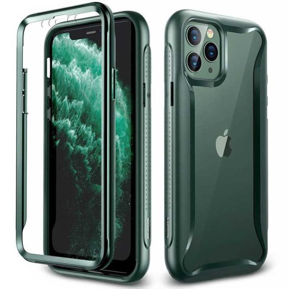 ESR iPhone 11 Pro Hybrid Armor 360 ütésálló elő- és hátlap, tok, zöld