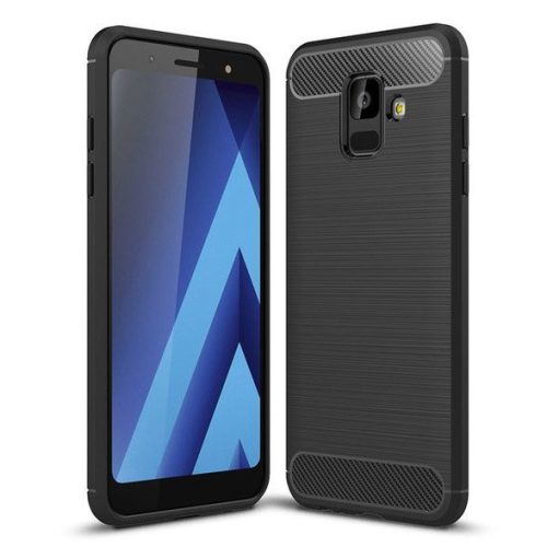 Carbon Case Flexible Samsung Galaxy A6 (2018) hátlap, tok, fekete