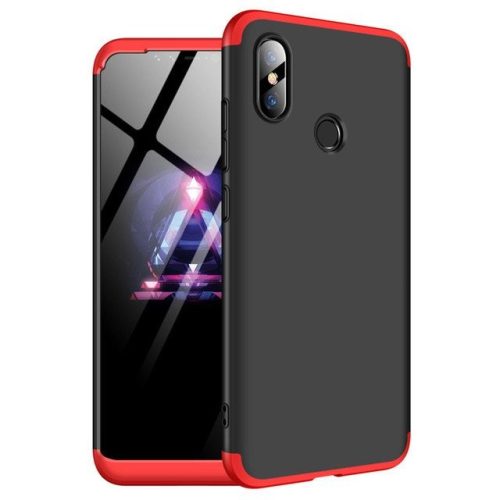 Full Body Case 360 Xiaomi Mi 8 SE hátlap, tok, fekete-piros