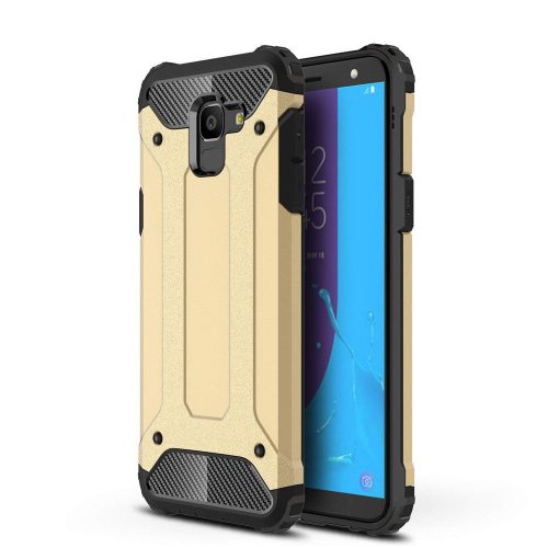 Hybrid Armor Tough Rugged Samsung Galaxy J6 (2018) ütésálló hátlap, tok, arany