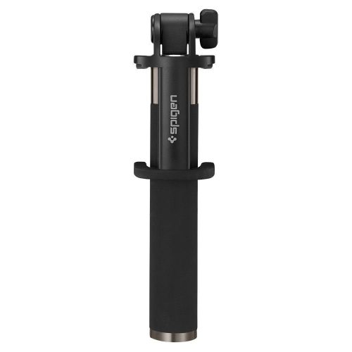 Spigen S530w Bluetooth selfie stick, szelfi bot, 100cm, távirányítóval, fekete-ezüst