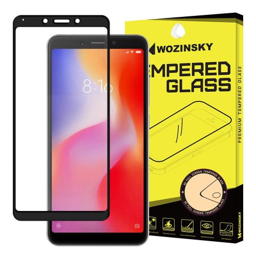 Wozinsky Xiaomi Redmi 6A 5D Full Glue teljes kijelzős edzett üvegfólia (tempered glass) 9H keménységű, tokbarát, fekete