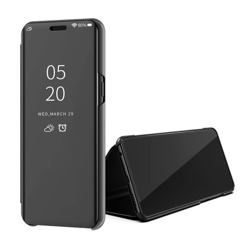 Clear View Case cover Samsung Galaxy S9 Plus oldalra nyíló tok, fekete