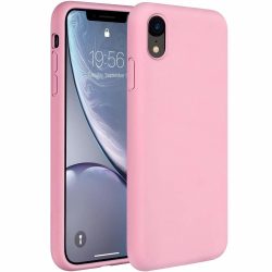   iPhone XR Silicone Case Soft Flexible Rubber hátlap, tok, rózsaszín